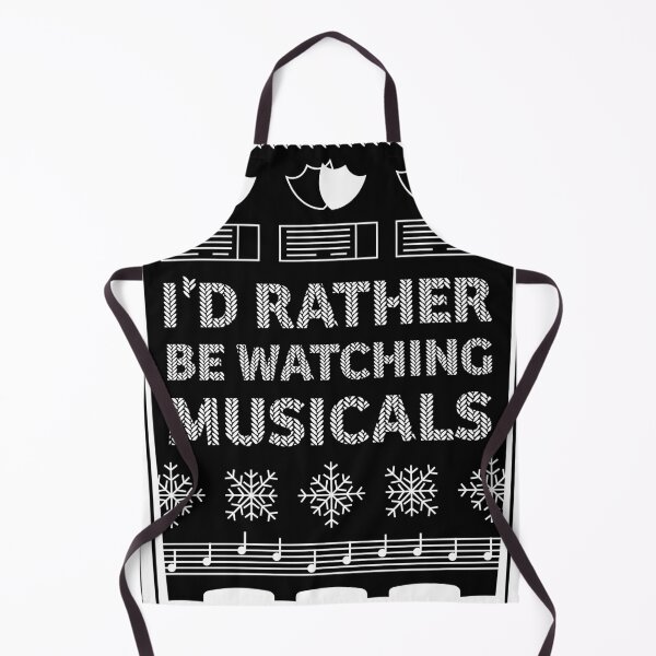 Item preview, I'd Rather Be Watching Musicals - Christmas Jumper (Black) designed and sold by FranDraws.