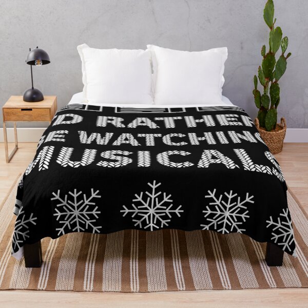 Item preview, I'd Rather Be Watching Musicals - Christmas Jumper (Black) designed and sold by FranDraws.