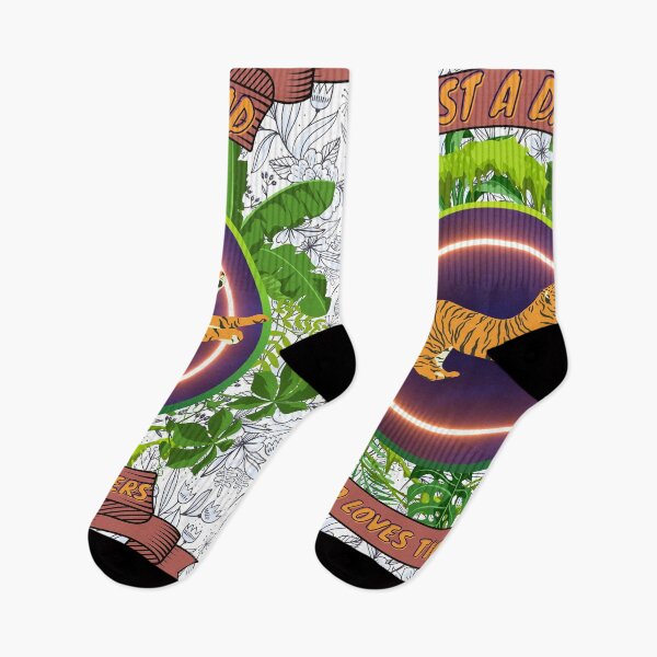Item preview, Just a dad who loves tigers - Colorful compositions, art and animals, funny drawings designed and sold by AdvanceDesign.