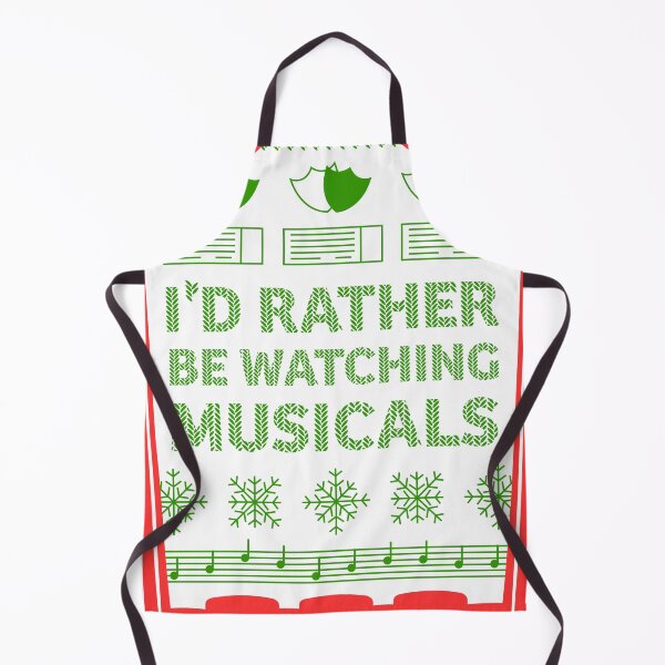 Item preview, I'd Rather Be Watching Musicals - Christmas Jumper (Red and Green) designed and sold by FranDraws.
