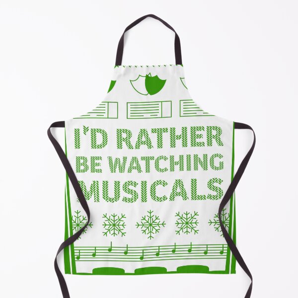 Item preview, I'd Rather Be Watching Musicals - Christmas Jumper (Green) designed and sold by FranDraws.
