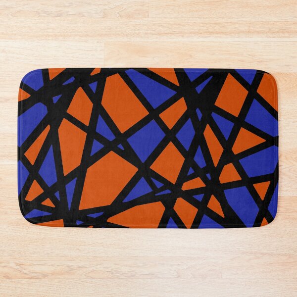 Item preview, Black Lines Create Irregular Shapes Burned Orange Accent Abstract designed and sold by taiche.