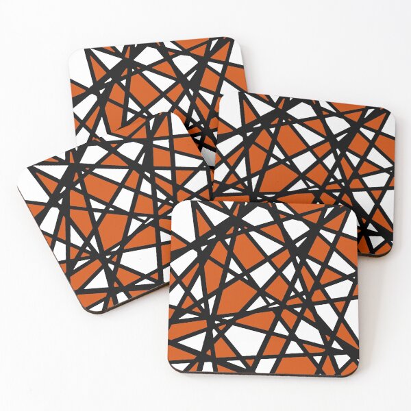 Item preview, Black Lines Burned Orange Accent And White Background Abstract designed and sold by taiche.