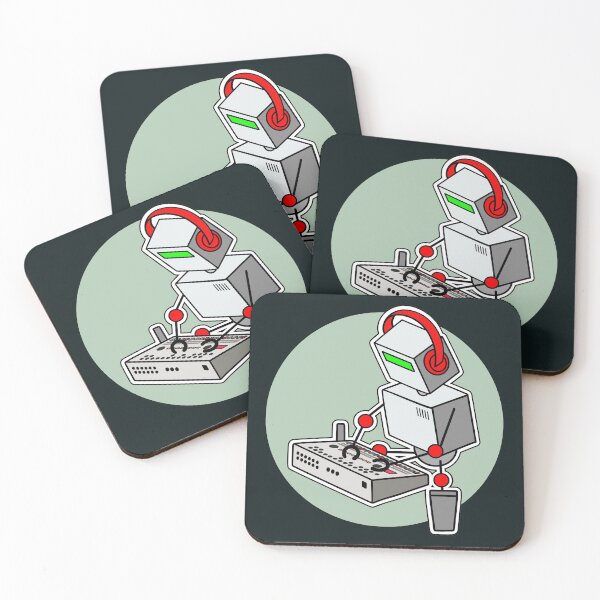 Item preview, Robot Musician Playing 909 Drum Machine designed and sold by AtomicMalibu.