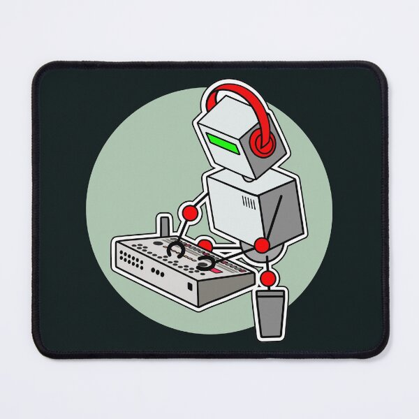 Item preview, Robot Musician Playing 909 Drum Machine designed and sold by AtomicMalibu.