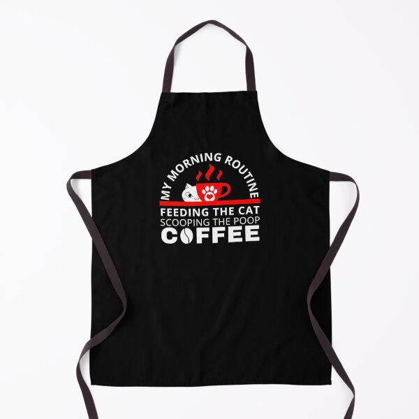 Item preview, Morning routine: feeding the cat, scooping the poop, coffee designed and sold by forthecatssake.