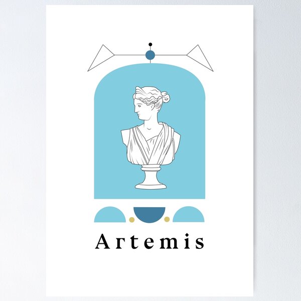 Item preview, Artemis Greek Goddess Sculpture Art Print designed and sold by IrisNook.