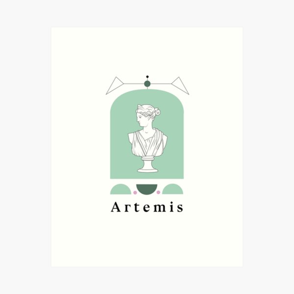 Item preview, Artemis Greek Goddess Sculpture Art Print designed and sold by IrisNook.