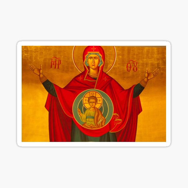 Platytera ('More Spacious than the Heavens') Icon Sticker