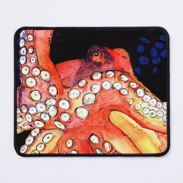 Item preview, Expressive Octopus with Ocean background designed and sold by ShaunaMcc.