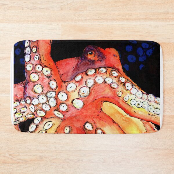 Item preview, Expressive Octopus with Ocean background designed and sold by ShaunaMcc.