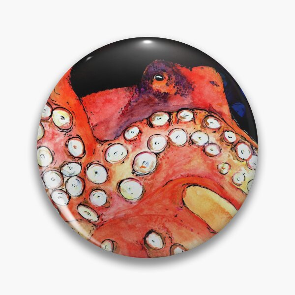 Aperçu de l'œuvre Octopus expressif avec fond océan créée et vendue par ShaunaMcc.