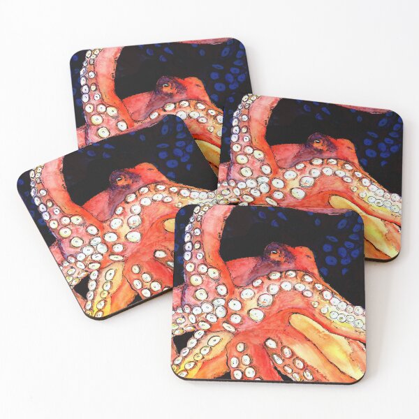 Item preview, Expressive Octopus with Ocean background designed and sold by ShaunaMcc.
