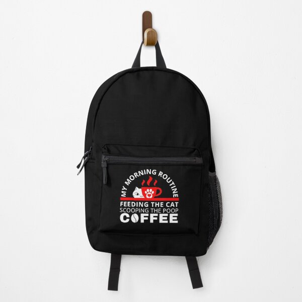 Item preview, Morning routine: feeding the cat, scooping the poop, coffee designed and sold by forthecatssake.