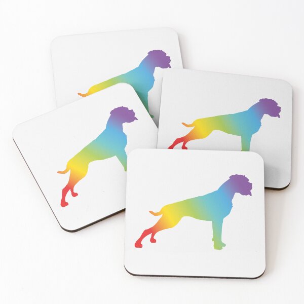 Item preview, German Boxer Dog Silhouette Rainbow designed and sold by Doggenhaus.