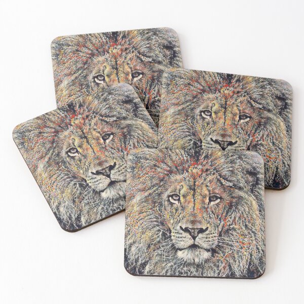Item preview, A Lion Portrait in the Style of Jackson Pollock designed and sold by James Damore.