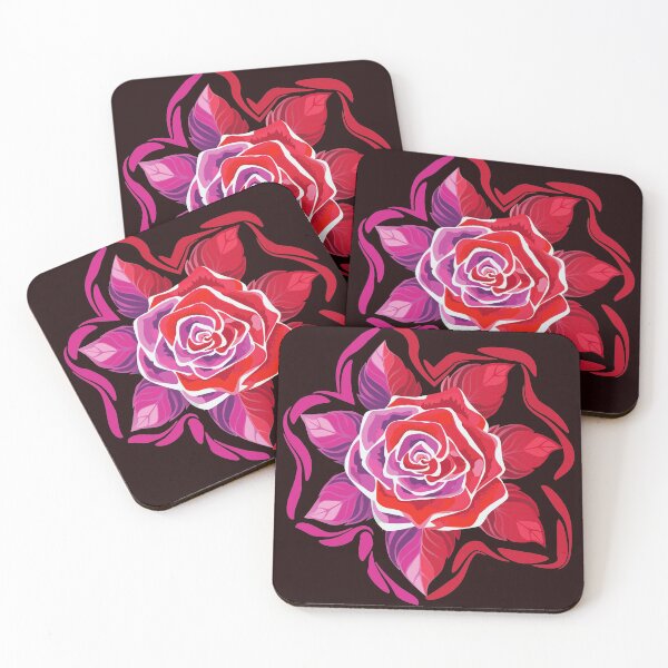 Item preview, pink rose and purple designed and sold by MCBZ.