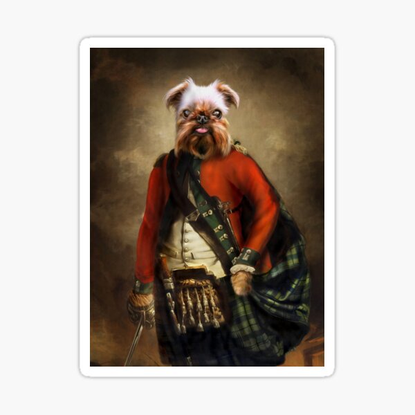 Griffon Bruxellois Dog Portrait - Jack Sticker