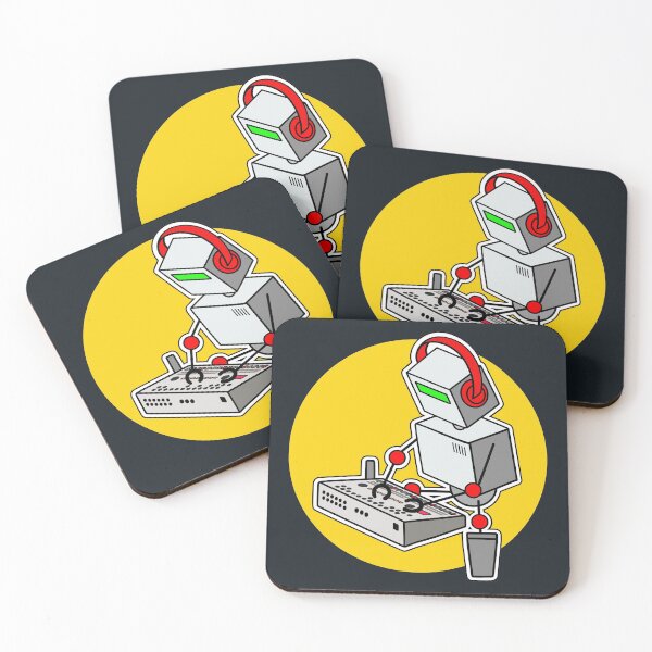 Item preview, Robot Musician Playing 909 Drum Machine designed and sold by AtomicMalibu.