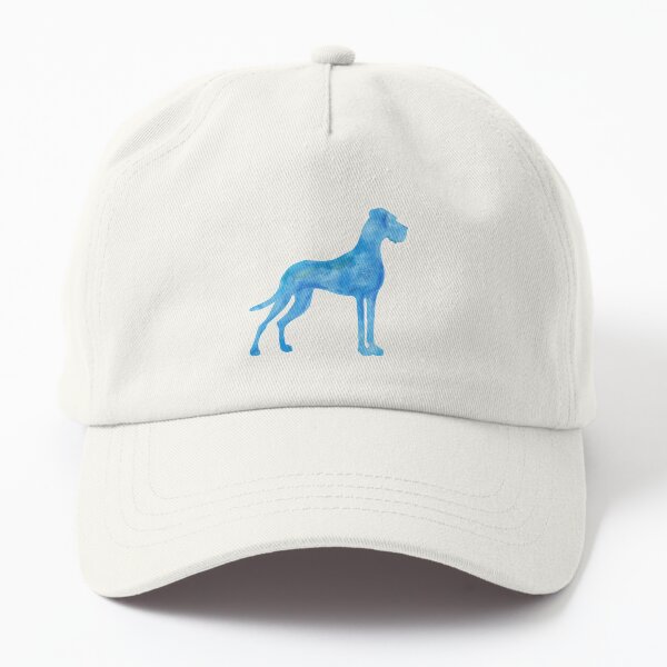 Blaue Dogge Wasserfarben Dad Hat