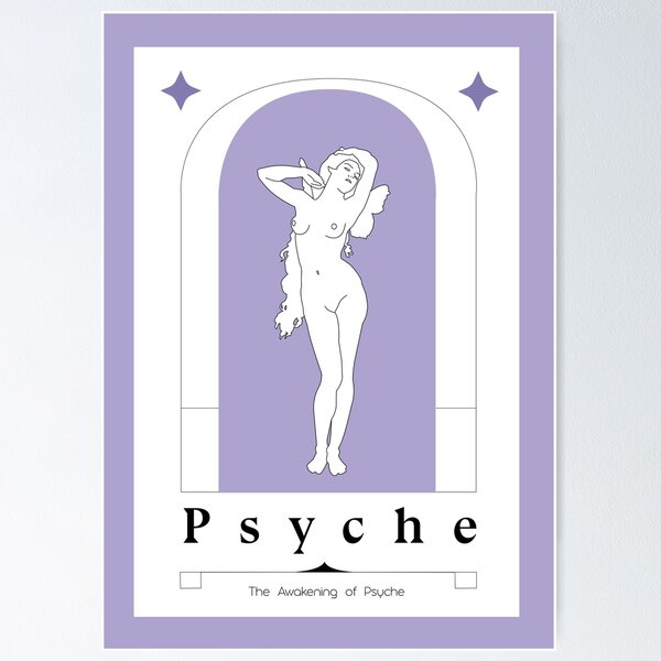 Item preview, Psyche Greek Goddess Sculpture Art Print designed and sold by IrisNook.