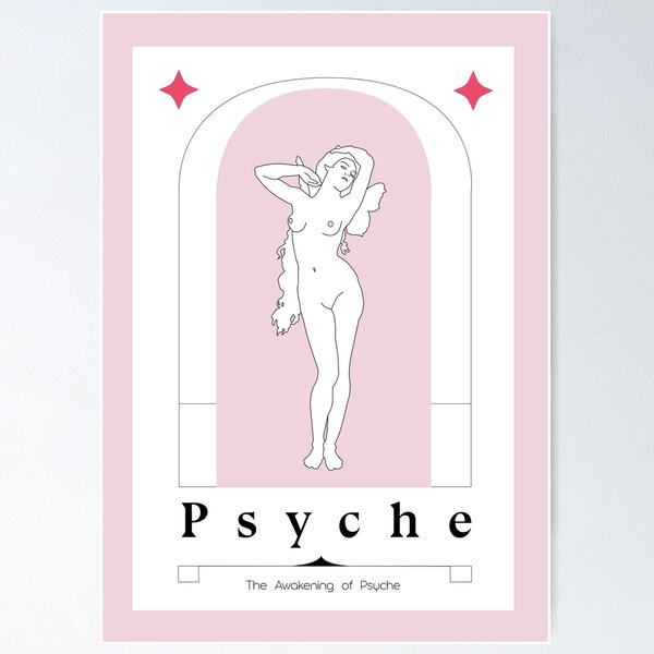 Item preview, Psyche Greek Goddess Sculpture Art Print designed and sold by IrisNook.