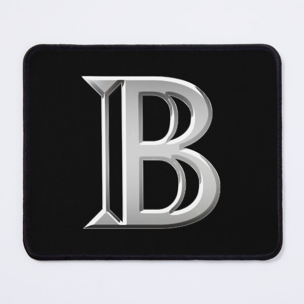 Item preview, Chrome Metallic Letter B designed and sold by PrettyPage.