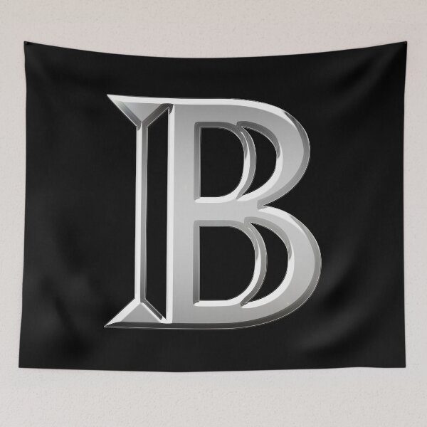 Item preview, Chrome Metallic Letter B designed and sold by PrettyPage.