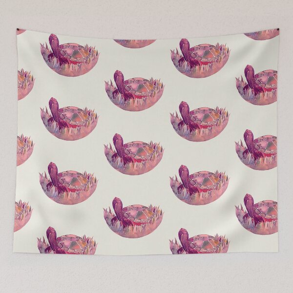 Item preview, Happy pink turtle pattern designed and sold by Yayilustra.