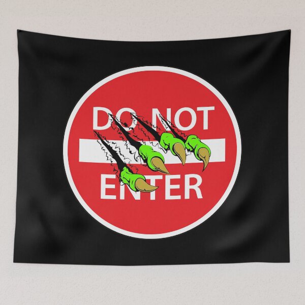 Item preview, Do Not Enter Sign, Dangerous Creature Inside, T-Shirt designed and sold by JoesCornerStore.