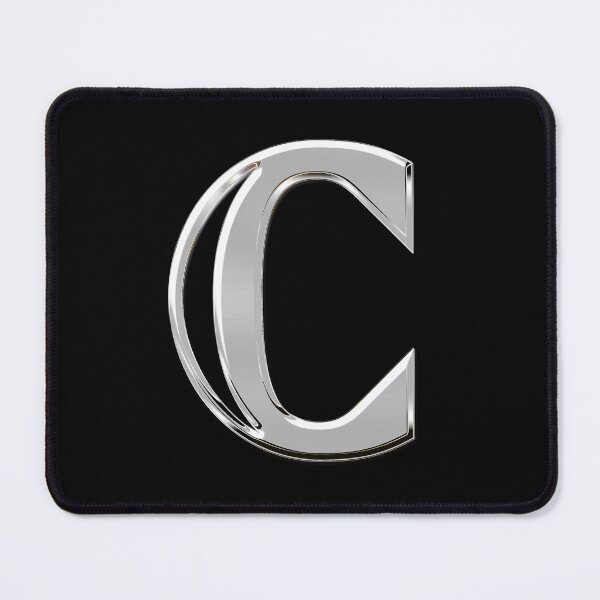 Item preview, Chrome Metallic Letter C designed and sold by PrettyPage.