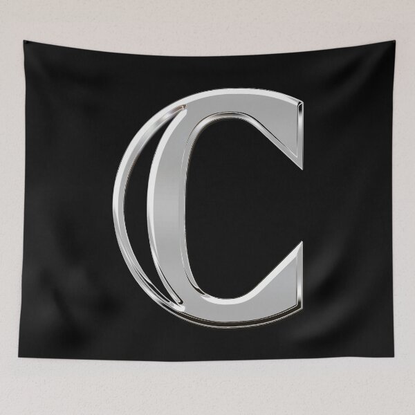 Item preview, Chrome Metallic Letter C designed and sold by PrettyPage.