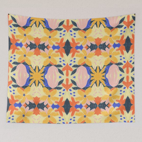 Item preview, Bright handcrafted floral pattern designed and sold by RoyalPeople.