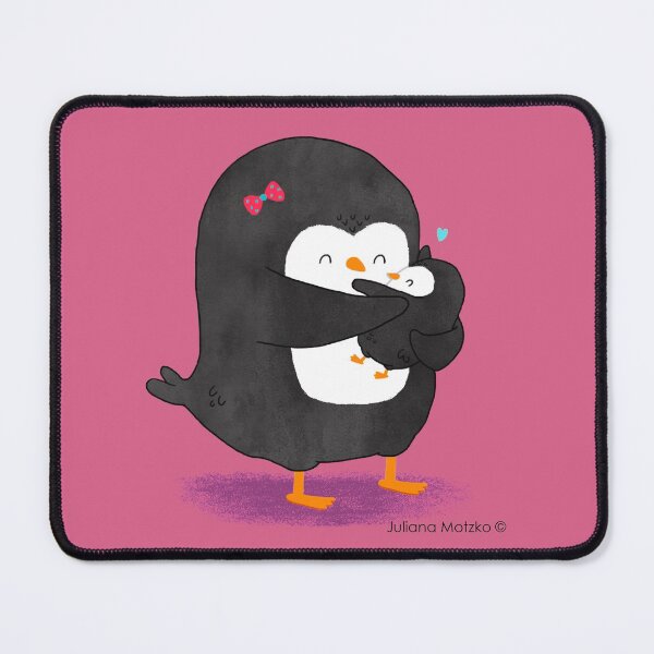 Mother Penguin's Love Mouse Pad
