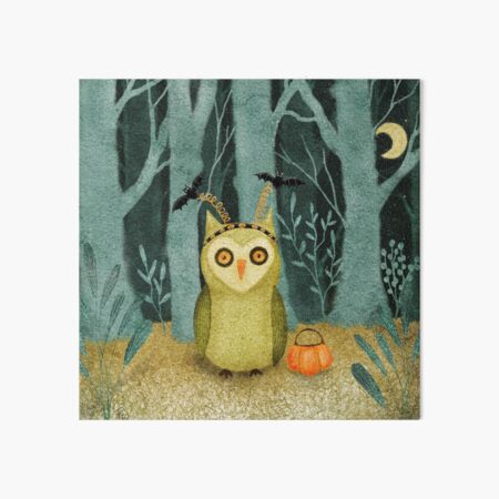 Boo! Owl Goes Trick-or-treating. Art Board Print