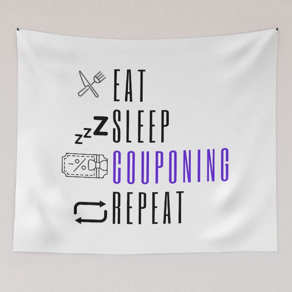 Item preview, Eat Sleep Couponing Repeat Funny T-shirt men gift women gift designed and sold by InnovantDesigns.