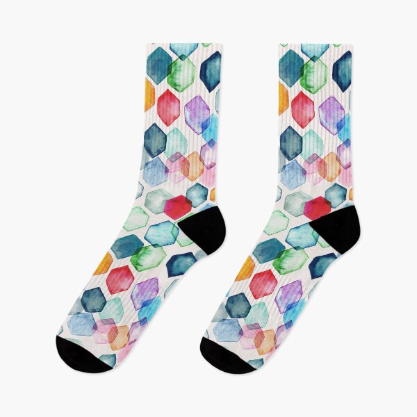 Item preview, Watercolour Rainbow Hexagons designed and sold by Tangerine-Tane.