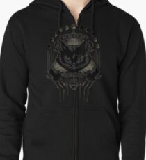 Black Cat Cult Zipped Hoodie