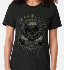 Schwarze Katze Kult Vintage T-Shirt