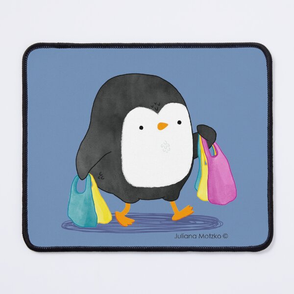 Penguins love shopping! Mouse Pad
