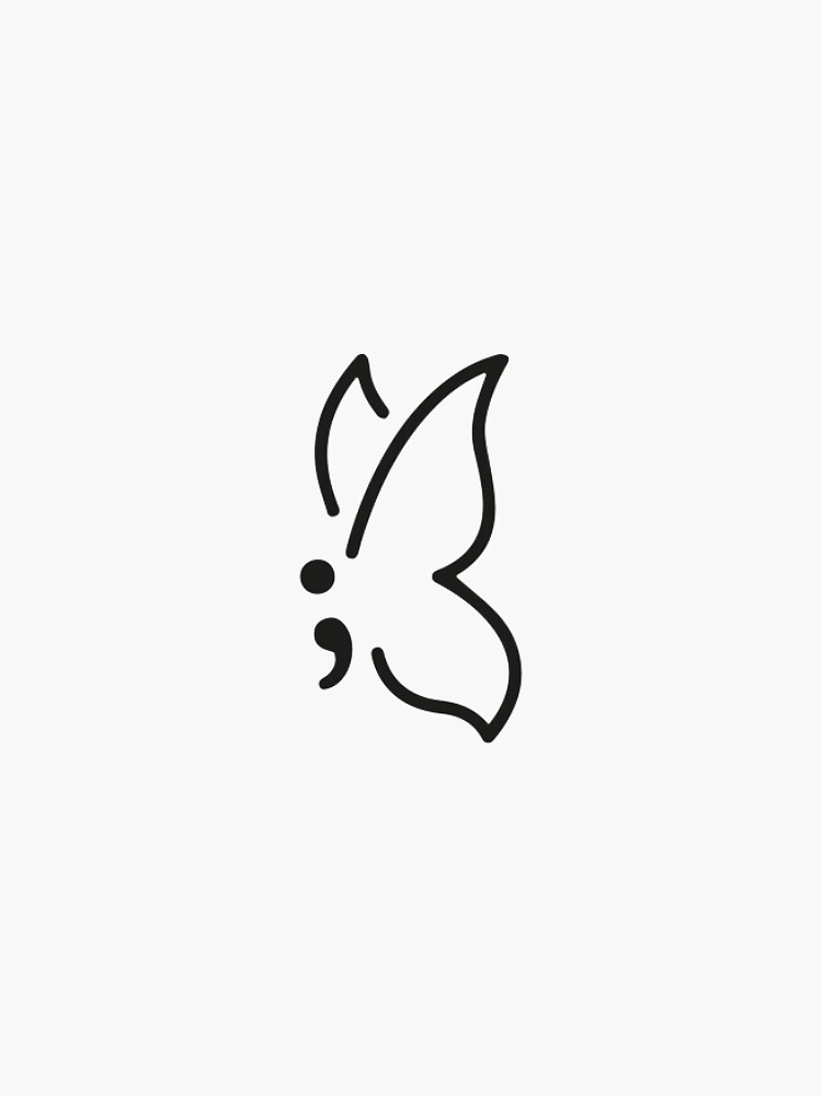 Buy Semicolon Butterfly Temporary Tattoo Online in India  Etsy