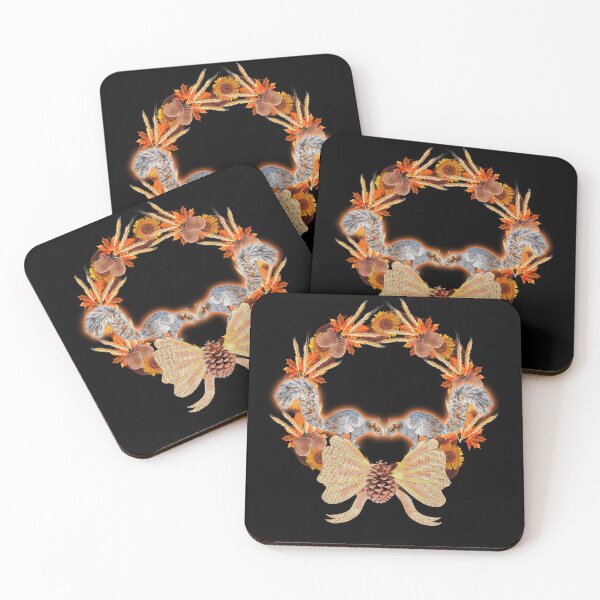 Item preview, Black Wreath Squirrels Autumn designed and sold by Kuetspal-Lin.