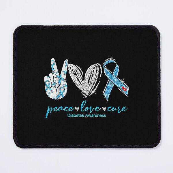 Item preview, Peace Love Cure Diabetes Awareness designed and sold by maudean.