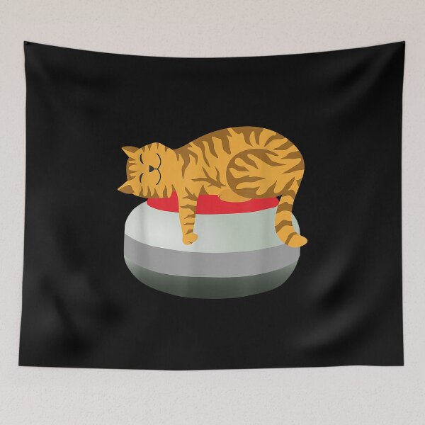 Item preview,  Cute Sleeping Cat Sitting Curling Stone Sports Design designed and sold by angelata.