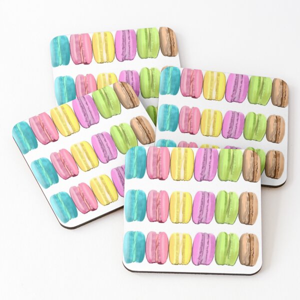 Item preview, Macaron Pattern - Delicious Cute Colorful Cookies designed and sold by BunnyBizarre.