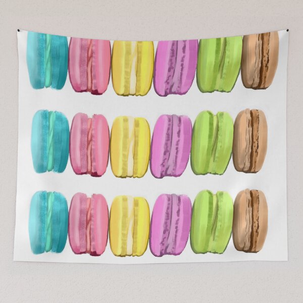 Item preview, Macaron Pattern - Delicious Cute Colorful Cookies designed and sold by BunnyBizarre.
