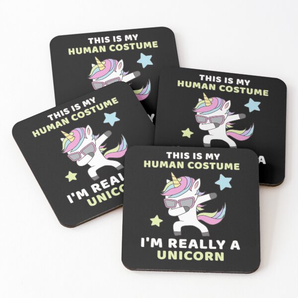 Item preview, This is My Human Costume I'm Really A Unicorn Funny Cute designed and sold by Neggan.