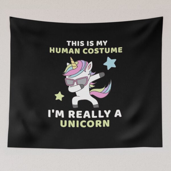 Item preview, This is My Human Costume I'm Really A Unicorn Funny Cute designed and sold by Neggan.