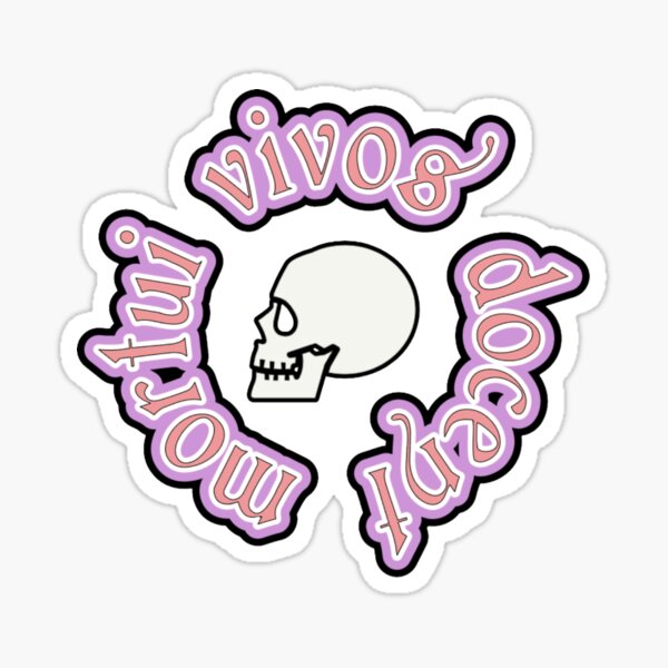Item preview, Mortui Vivos Docent Pathologists' Assistant Skull Sticker designed and sold by LethallyBlonde.