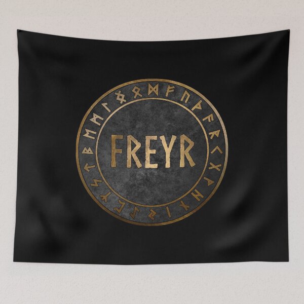 Item preview, Freyr Norse God with Viking Runes designed and sold by Agema Apparel.